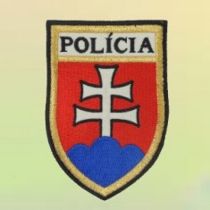 Vyšívaný znak POLÍCIA zlatý