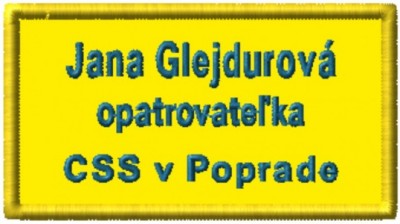 Nášivka CSS v Poprade